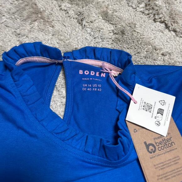 BODEN Supersoft Frill Detail Top NWT - Picture 6 of 7